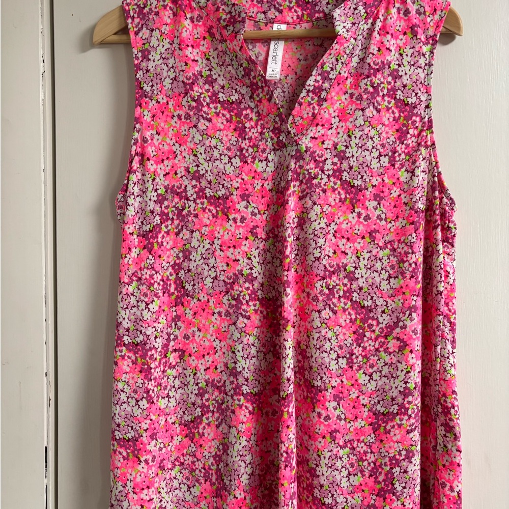 Scarlett Floral Sleeveless Blouse - Pink Multi